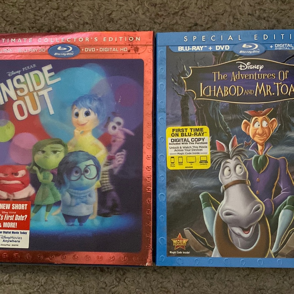 Two Blu Ray movies Disney